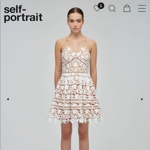 Self Portrait Mini Azaelea Dress White